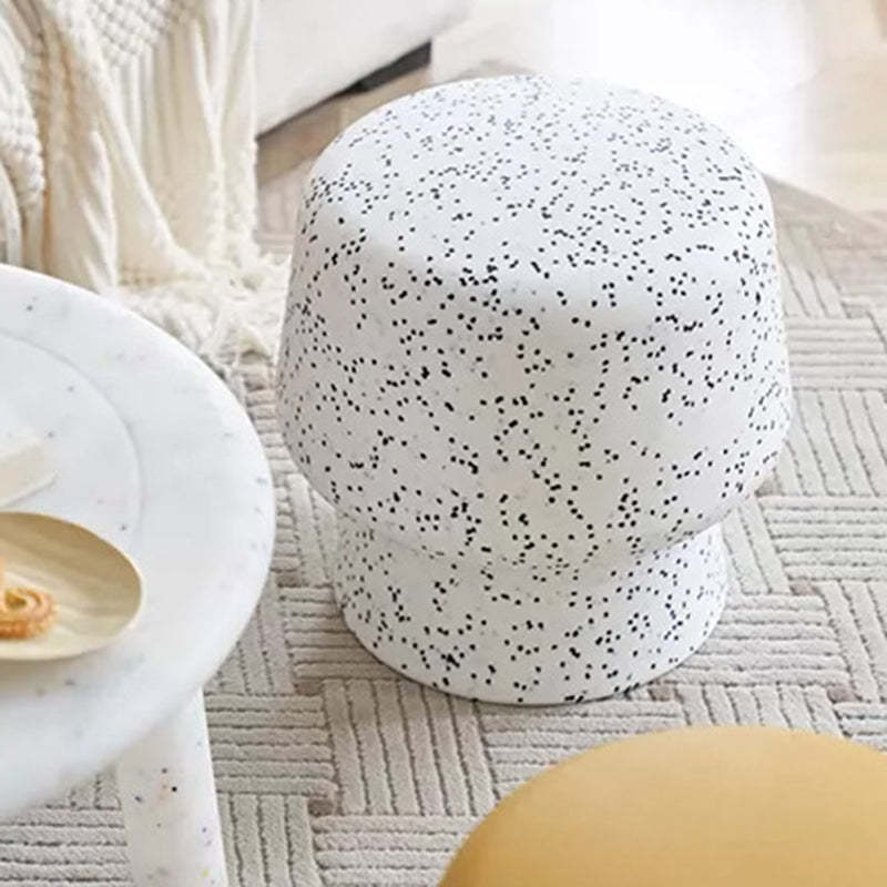 Contemporary Plastic Mushroom Round Low Stool