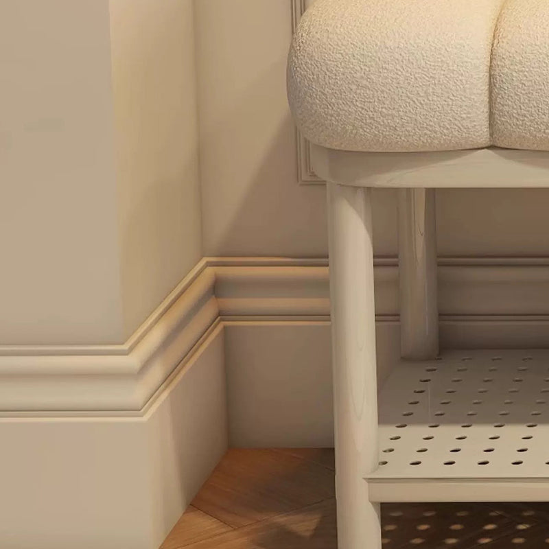 Nordic Lambswool Iron Entryway Bench