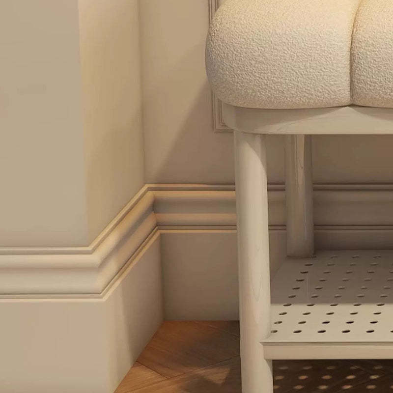 Nordic Lambswool Iron Entryway Bench