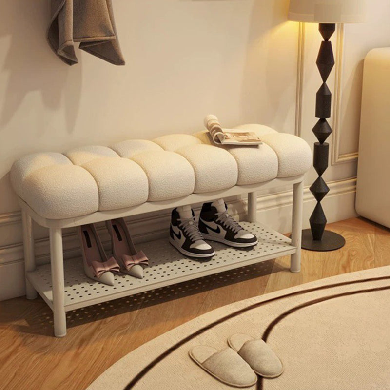 Nordic Lambswool Iron Entryway Bench