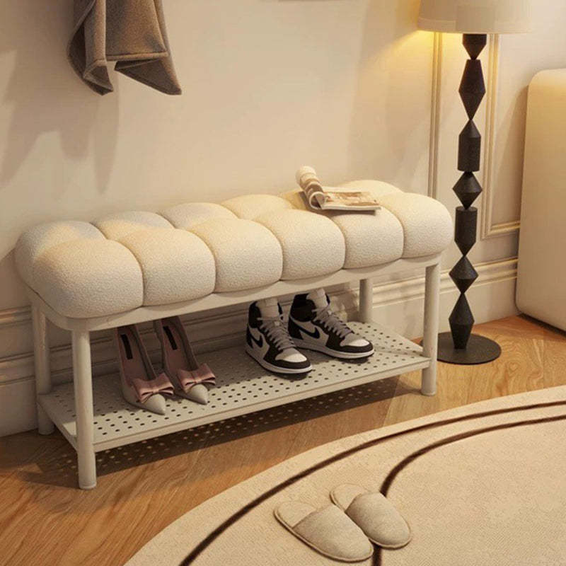 Nordic Lambswool Iron Entryway Bench
