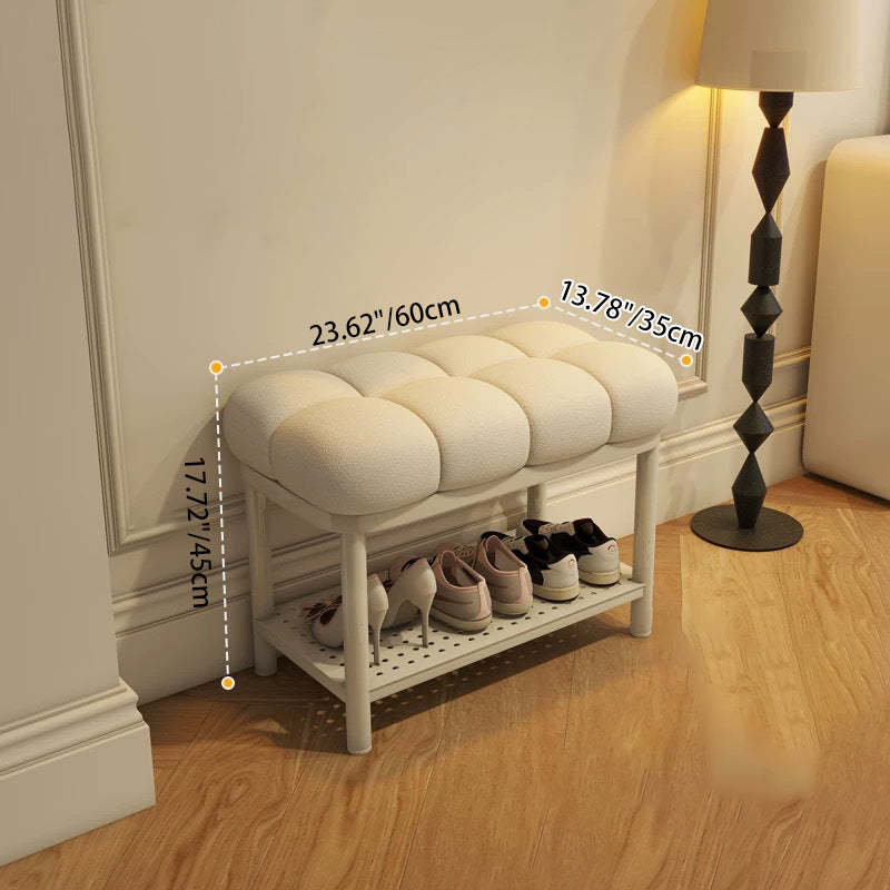 Nordic Lambswool Iron Entryway Bench