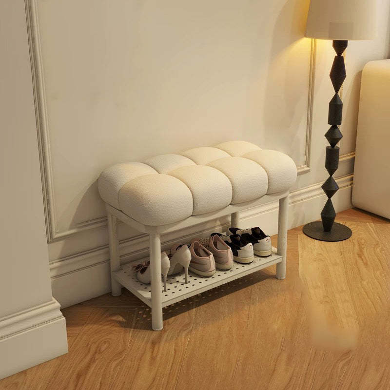 Nordic Lambswool Iron Entryway Bench