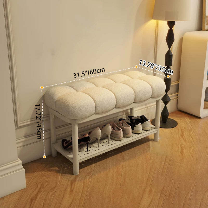 Nordic Lambswool Iron Entryway Bench