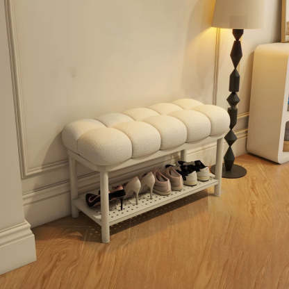 Nordic Lambswool Iron Entryway Bench