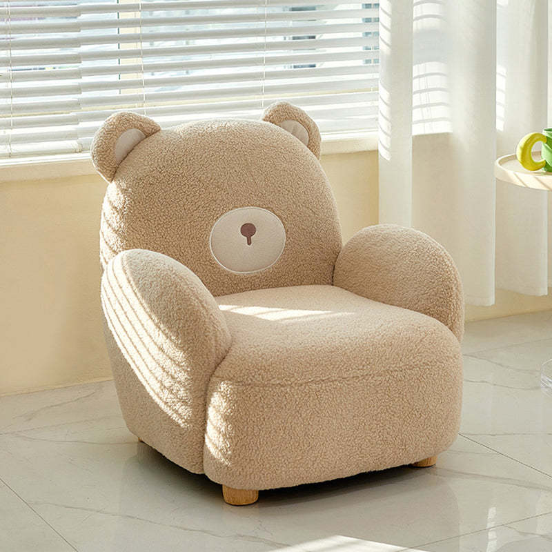 Contemporary Lambswool Wood Animal Sofa Chair
