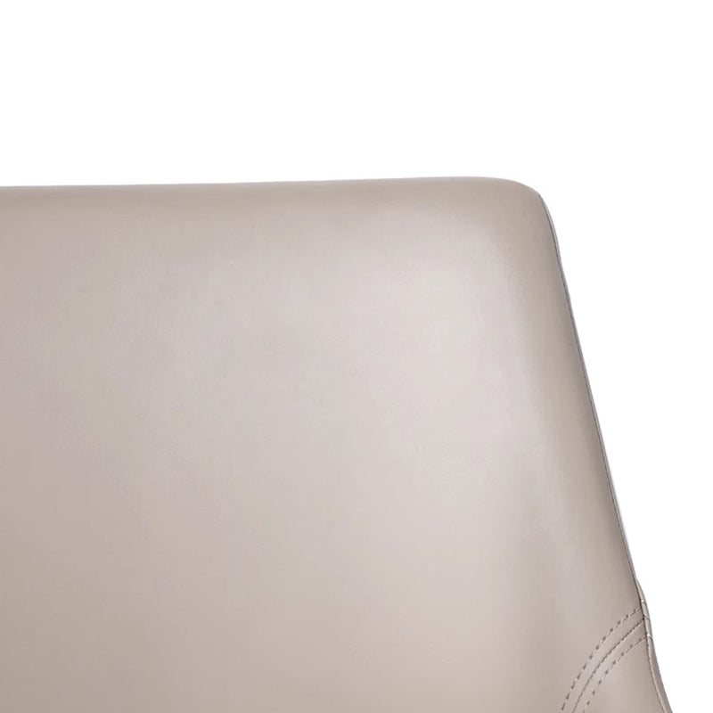 Minimalist PU Leather Steel Curved Bar Stool