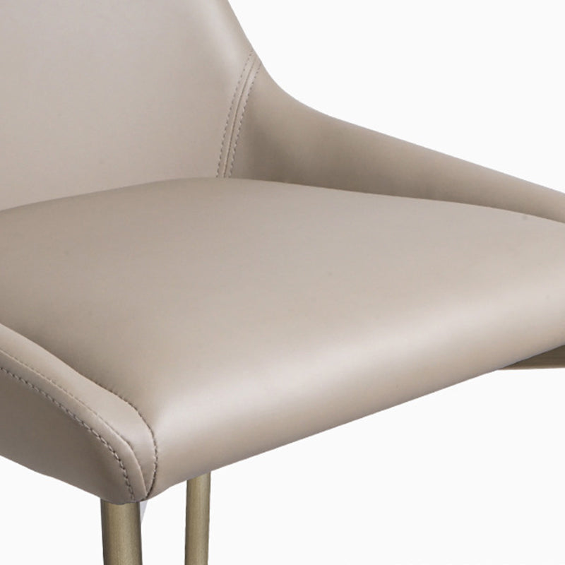 Minimalist PU Leather Steel Curved Bar Stool
