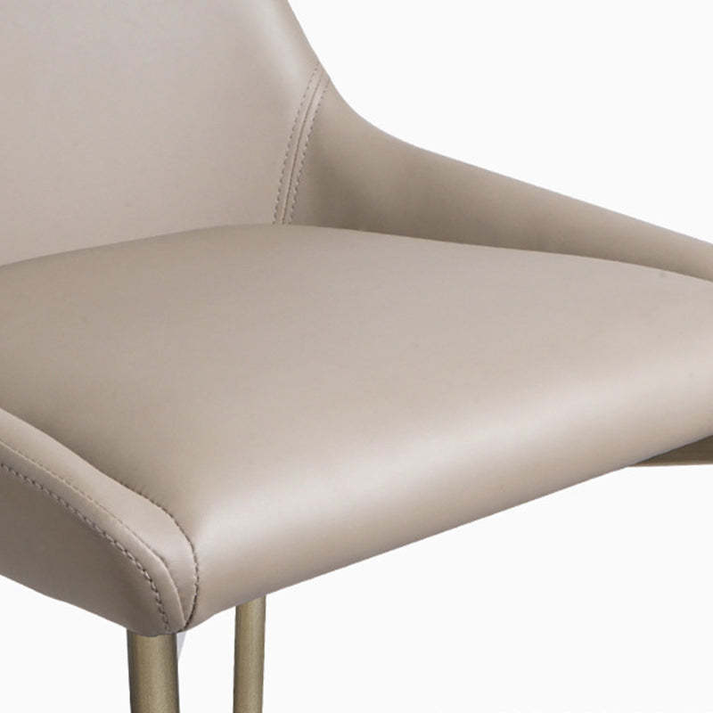 Minimalist PU Leather Steel Curved Bar Stool
