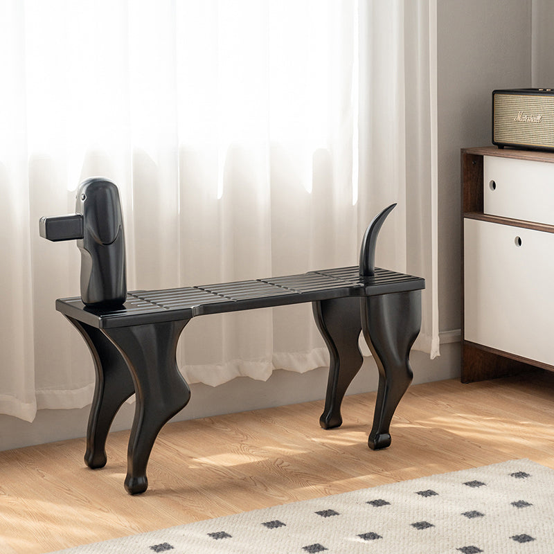 Wood Doberman Rectangle Bench
