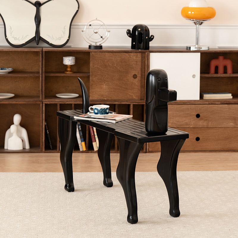 Wood Doberman Rectangle Bench