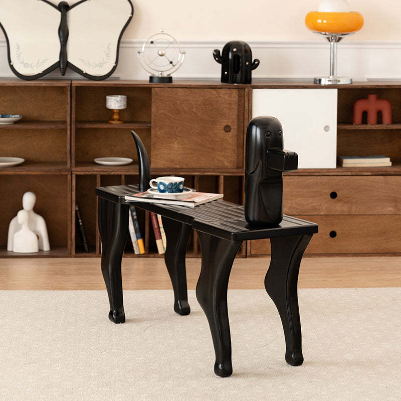 Wood Doberman Rectangle Bench