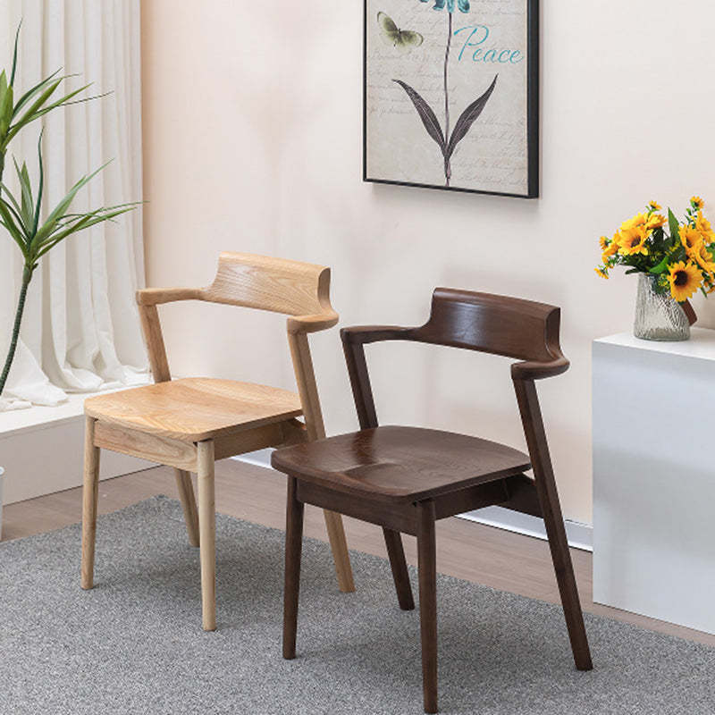 Minimalist Wood Curved Dining Chair