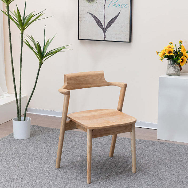 Minimalist Wood Curved Dining Chair