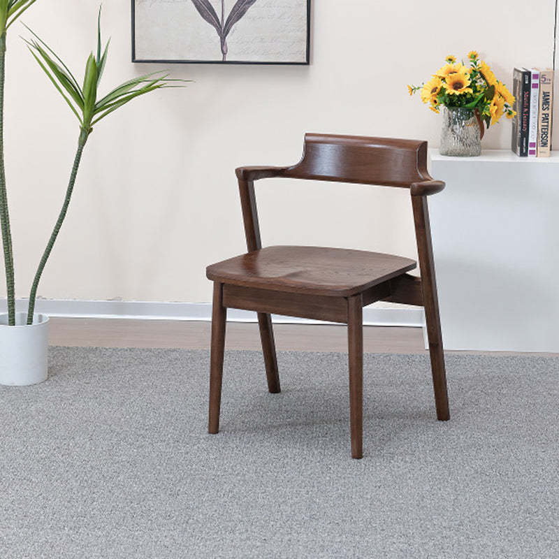 Minimalist Wood Curved Dining Chair