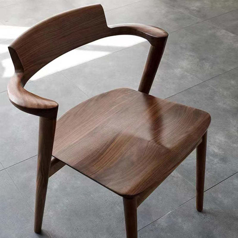 Minimalist Wood Curved Dining Chair
