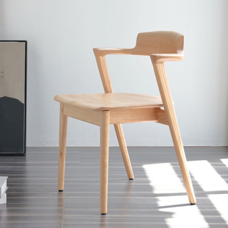 Minimalist Wood Curved Dining Chair