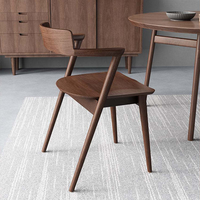 Minimalist Wood Curved Dining Chair