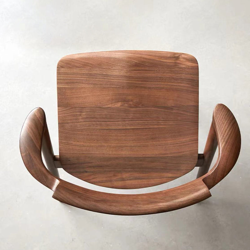 Minimalist Wood Curved Dining Chair