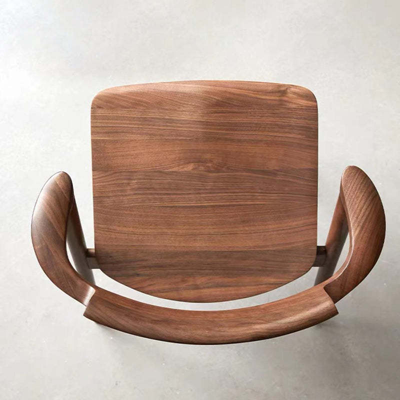 Minimalist Wood Curved Dining Chair