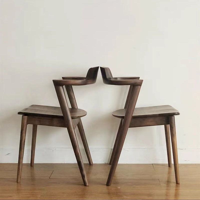 Minimalist Wood Curved Dining Chair