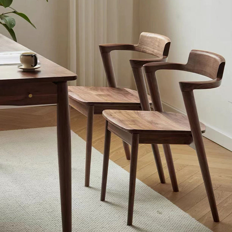 Minimalist Wood Curved Dining Chair