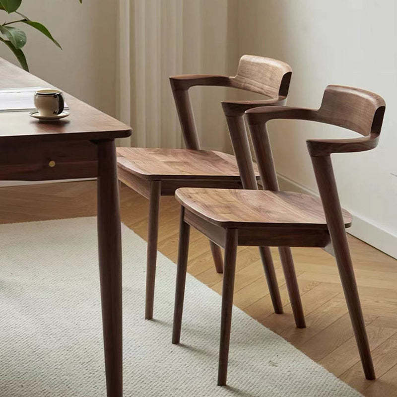 Minimalist Wood Curved Dining Chair