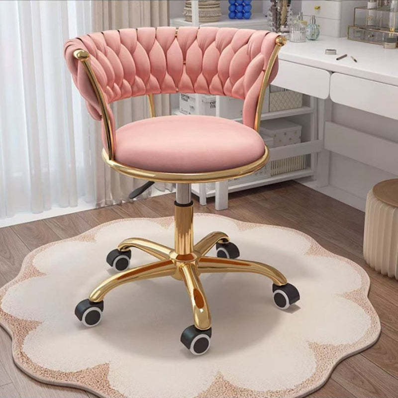 Nordic round vanity metal velvet vanity stools