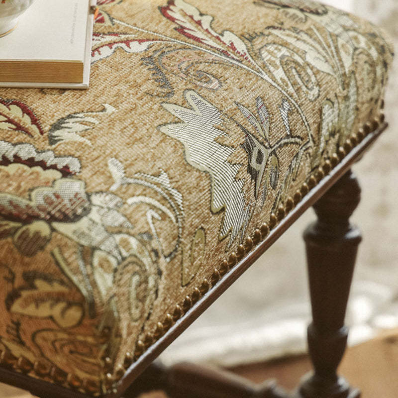 French Wood Fabric Dining Chair