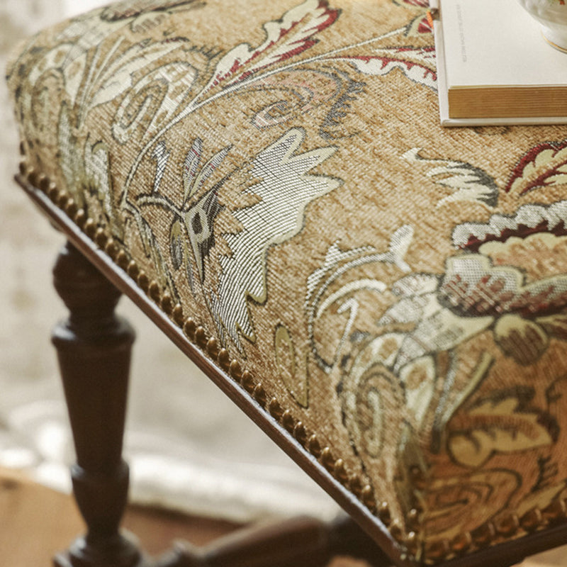 French Wood Fabric Dining Chair