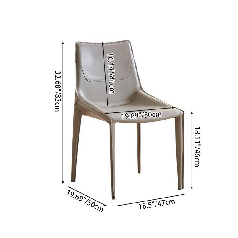 Minimalist Saddle Leather Bench — Orange