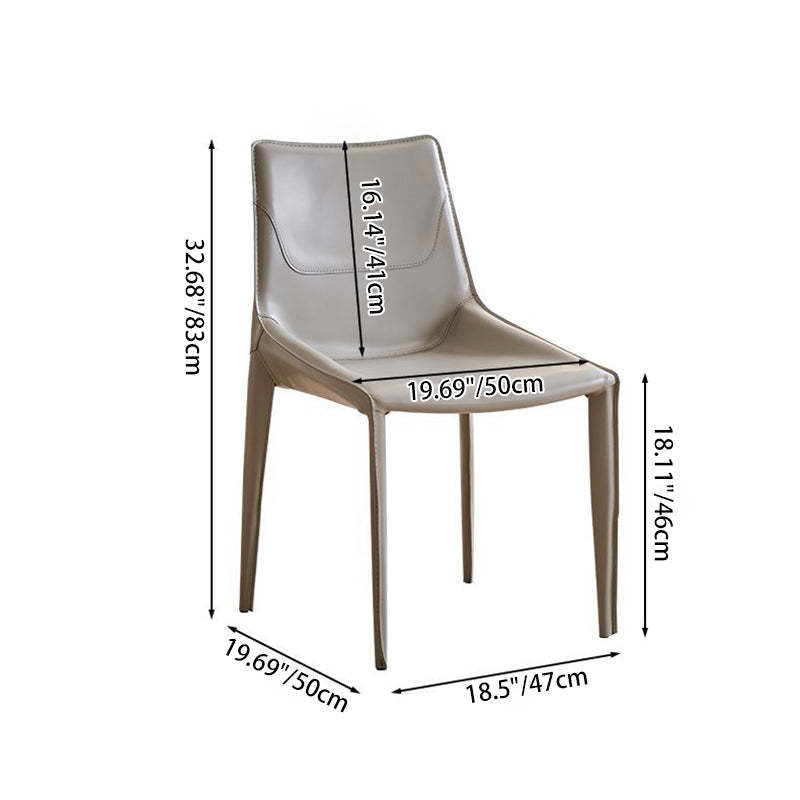 Minimalist Saddle Leather Bench — Orange