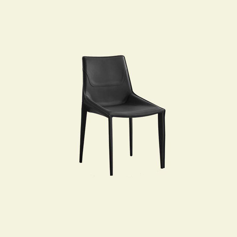 Black minimalist saddle dining chairs & benches