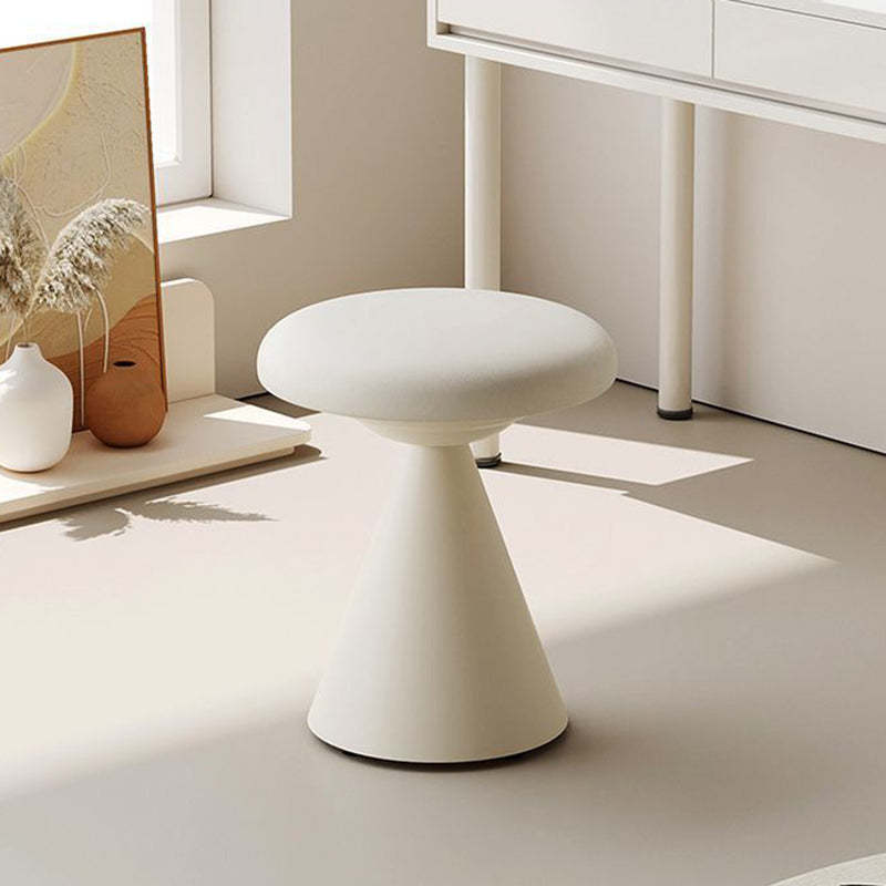 Nordic Leather Iron Round Conical Vanity Stool
