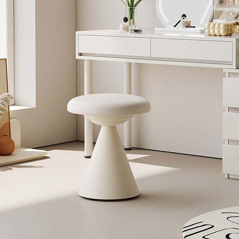 Nordic Leather Iron Round Conical Vanity Stool