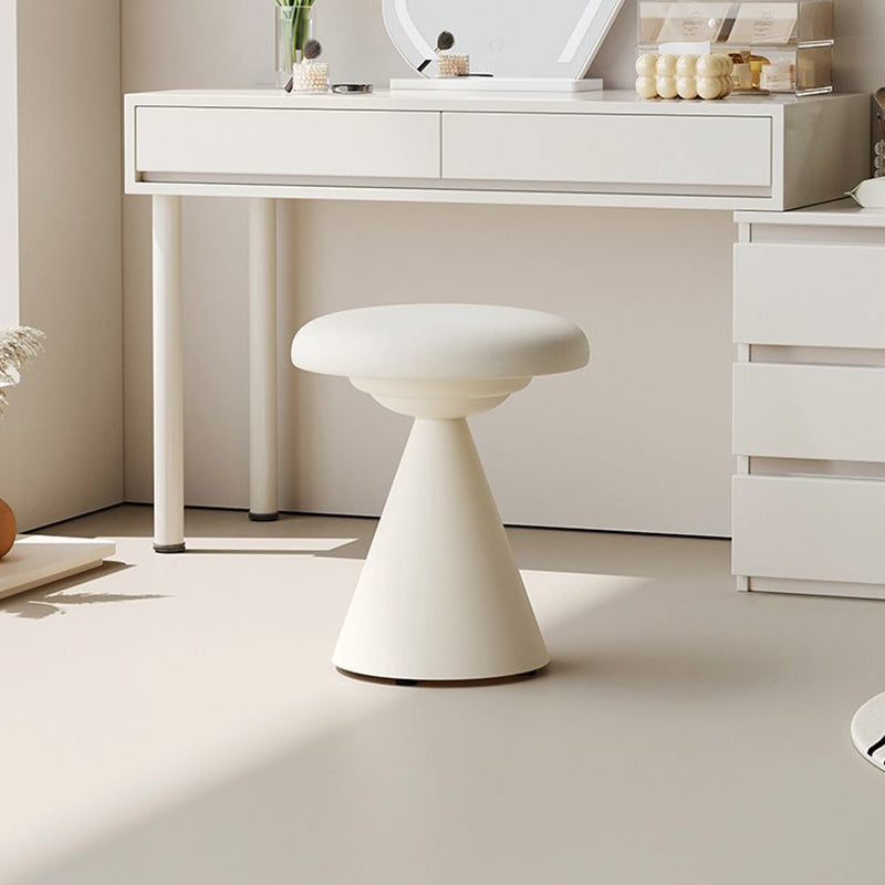 Nordic Leather Iron Round Conical Vanity Stool
