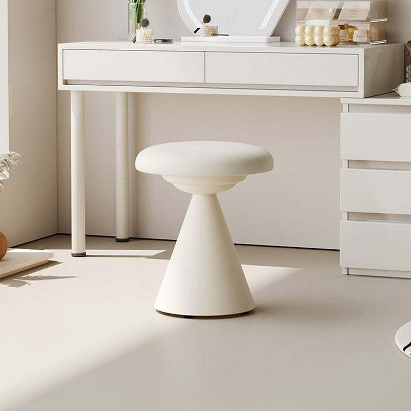 Nordic Leather Iron Round Conical Vanity Stool