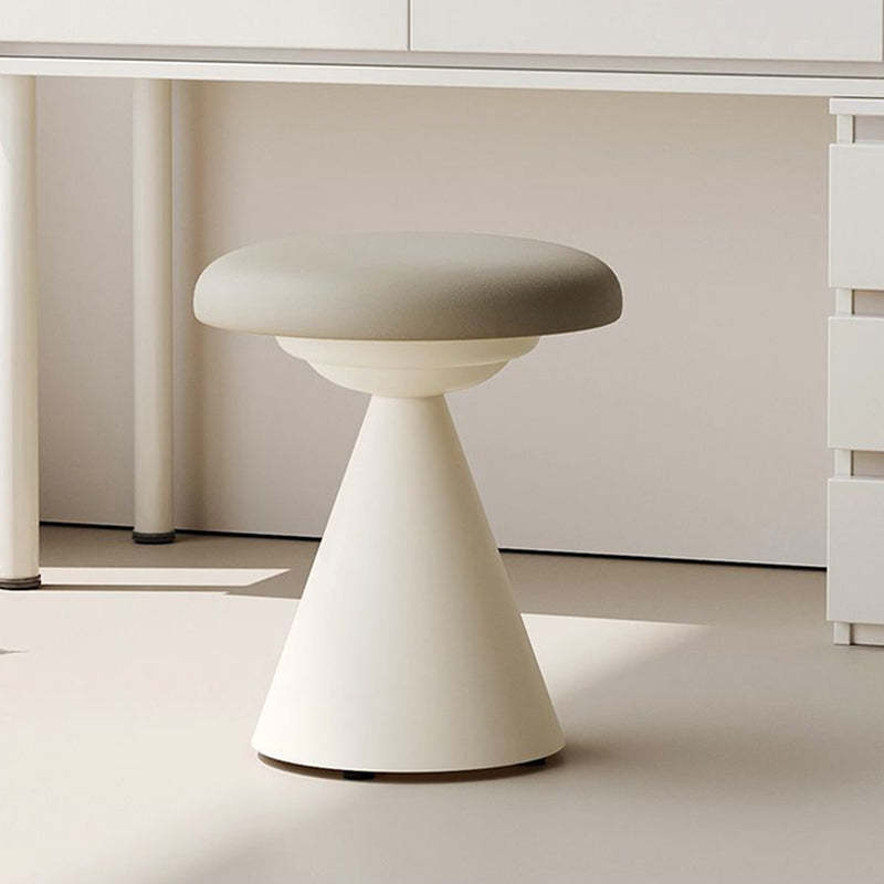 Nordic Leather Iron Round Conical Vanity Stool
