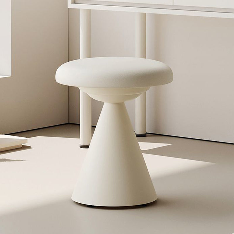 Nordic Leather Iron Round Conical Vanity Stool