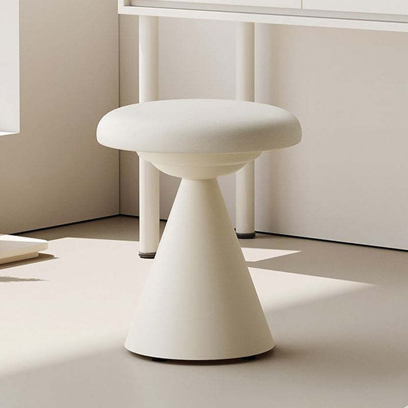 Nordic Leather Iron Round Conical Vanity Stool