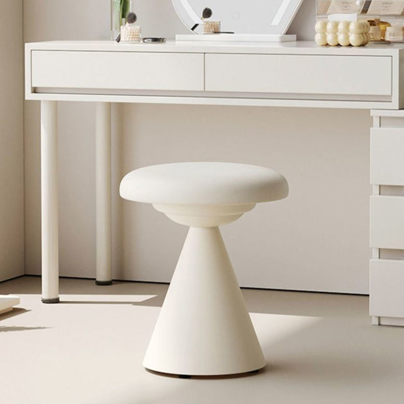 Nordic Leather Iron Round Conical Vanity Stool