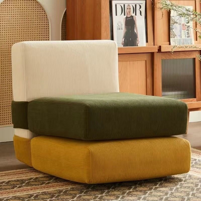 Nordic Corduroy Square Sofa Chair