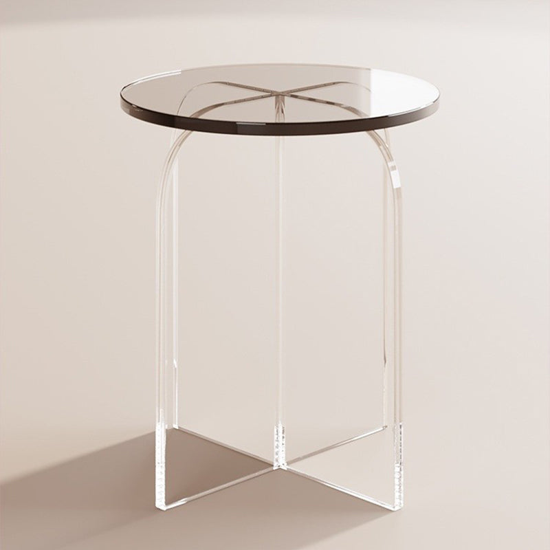 Nordic Acrylic Round Vanity Stool — Green