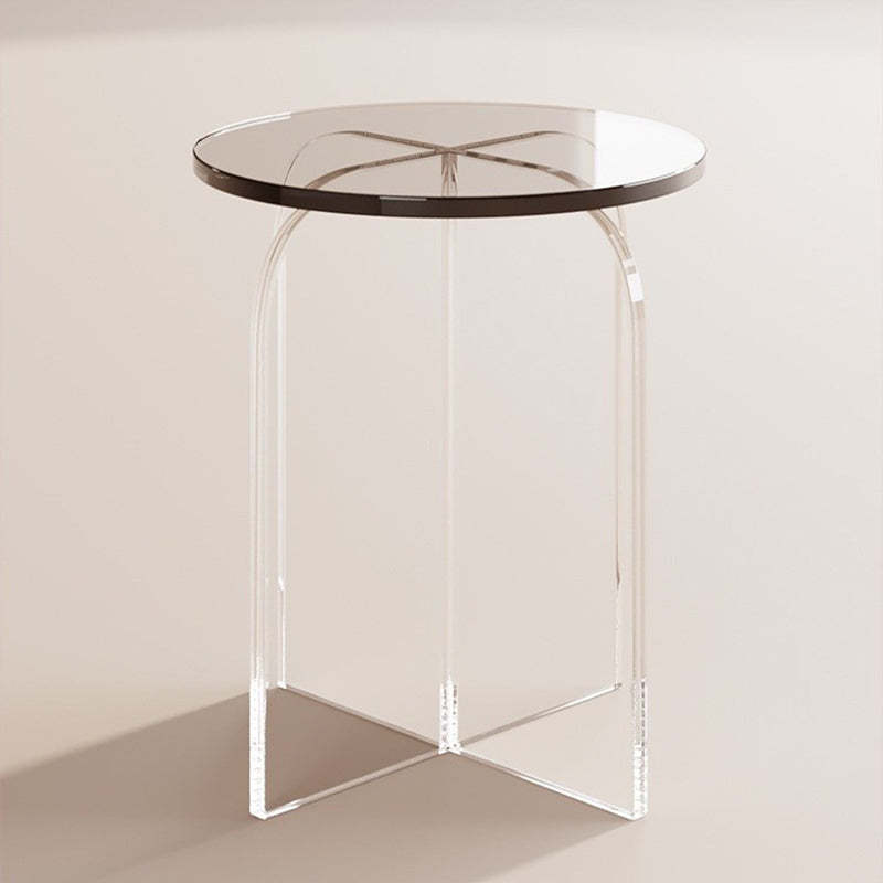 Nordic Acrylic Round Vanity Stool — Green