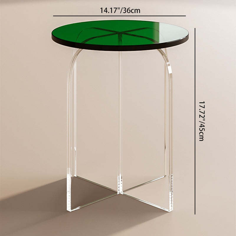 Nordic Acrylic Round Vanity Stool — Transparent
