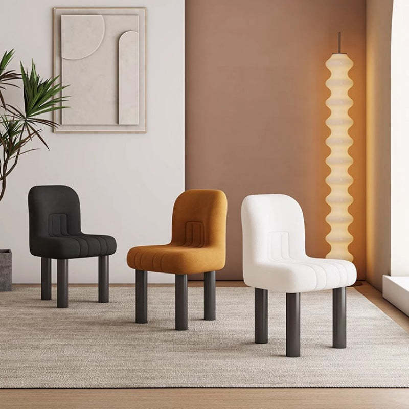 Nordic Matte Velvet Chair — White
