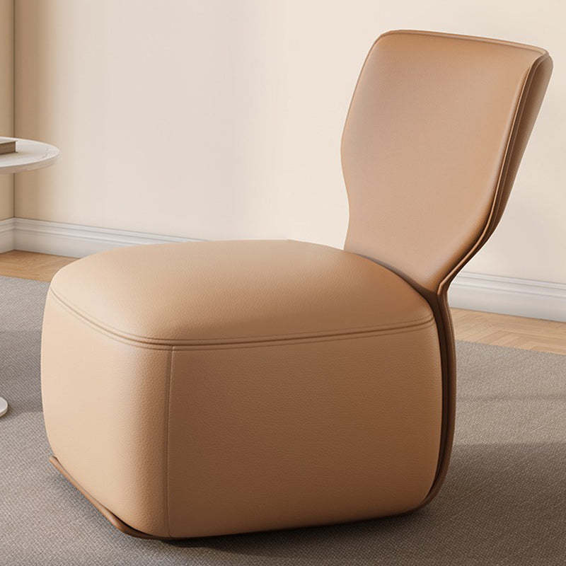 Nordic Wood and Leather Square Sofa