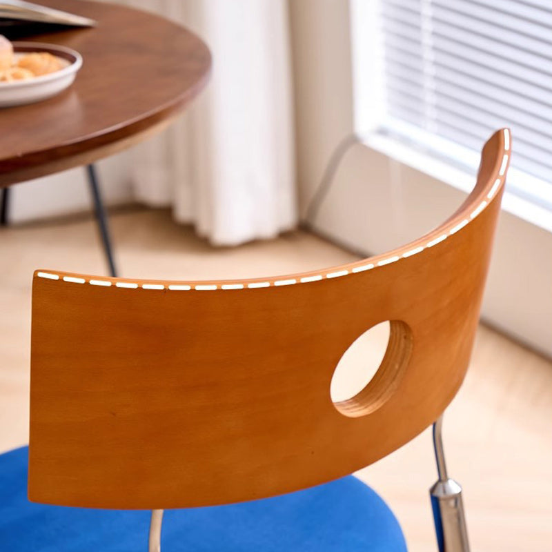 Vintage Velvet Wood Living Room Chair