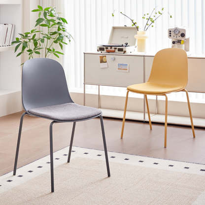 Minimalist Fabric Accent Chair — White