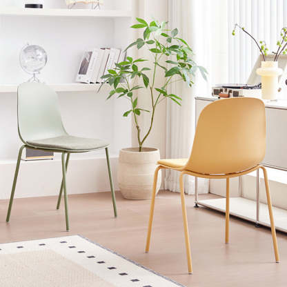 Minimalist Fabric Accent Chair — Green